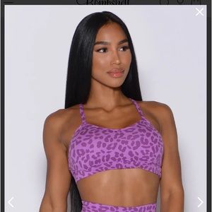 Bombshell Sportswear Pumped Purple Cheetah Bra *NEW*